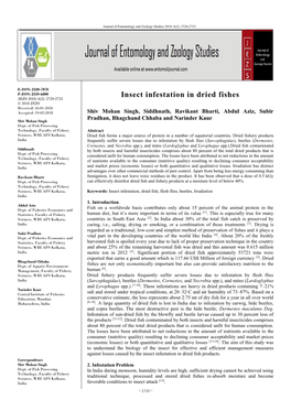 Insect Infestation in Dried Fishes