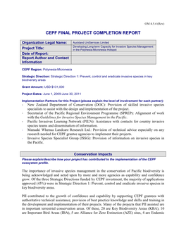 Final Project Completion Report