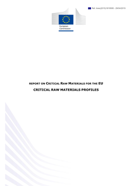 Critical Raw Materials Profiles