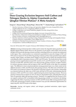 Does Grazing Exclusion Improve Soil Carbon and Nitrogen Stocks in Alpine Grasslands on the Qinghai-Tibetan Plateau? a Meta-Analysis