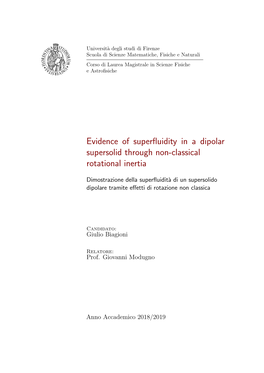 Evidence of Superfluidity in a Dipolar Supersolid Through Non-Classical