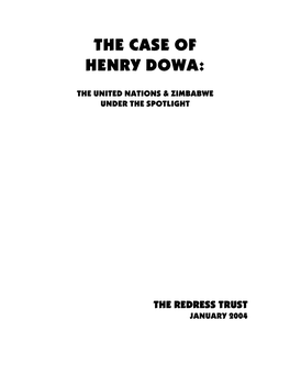 The Case of Henry Dowa