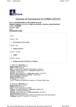 Camera Di Commercio Di COMO-LECCO