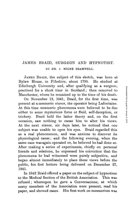 JAMES BKAID, SUHGJSON and HYPNOTIST. JAMES BKAID, The