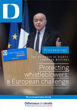 Protecting Whistleblowers: a European Challenge