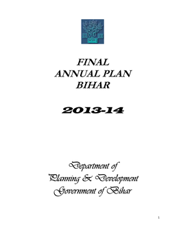 Final Annual Plan Bihar
