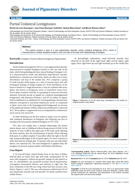 Partial Unilateral Lentiginoses