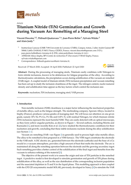 Germination and Growth During Vacuum Arc Remelting of a Maraging Steel