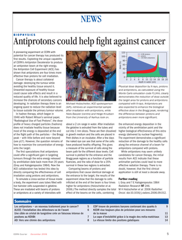 Antiprotons Could Help Fight Against Cancer