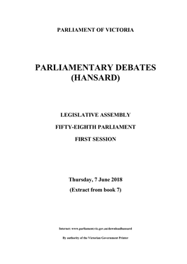 Parliamentary Debates (Hansard)