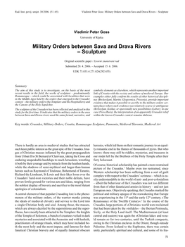 Military Orders Between Sava and Drava Rivers – Sculpture