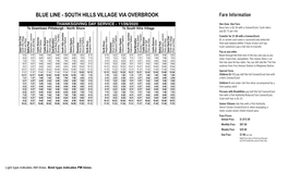BLUE LINE - SOUTH HILLS VILLAGE VIA OVERBROOK Fare Information