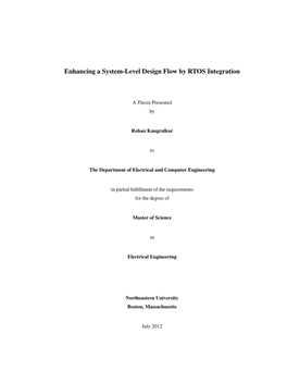 Enhancing a System-Level Design Flow by RTOS Integration