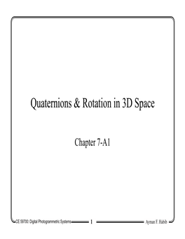 Quaternions & Rotation in 3D Space