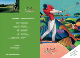 Golf Courses with 18, 27 and 36 Holes in Italy