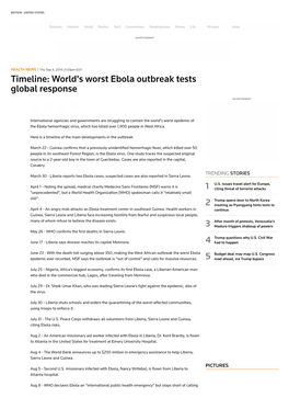 World's Worst Ebola Outbreak Tests Global Response | Reuters