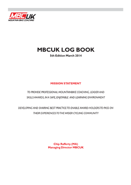 MBCUK LOG BOOK 5Th Edition March 2014