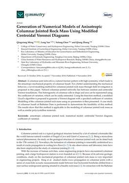 Generation of Numerical Models of Anisotropic Columnar Jointed Rock Mass Using Modiﬁed Centroidal Voronoi Diagrams