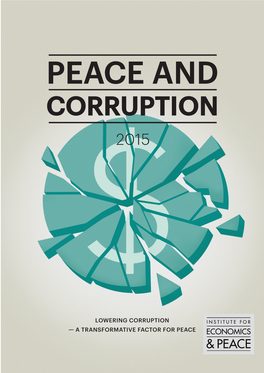 Lowering Corruption — a Transformative Factor for Peace Contents