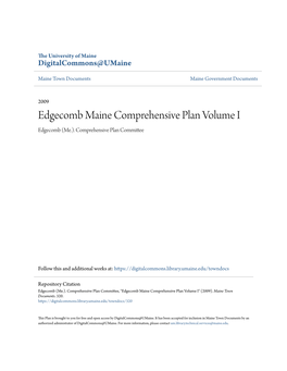 Edgecomb Maine Comprehensive Plan Volume I Edgecomb (Me.)