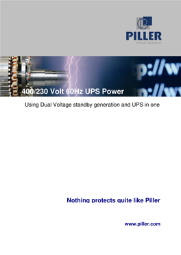 400/230 Volt 60Hz UPS Power