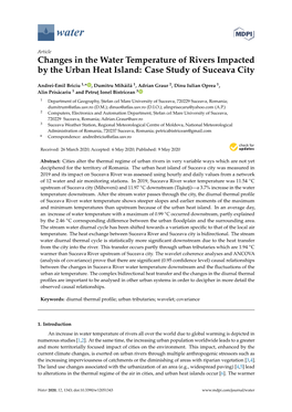 Changes in the Water Temperature of Rivers Impacted by the Urban Heat Island: Case Study of Suceava City