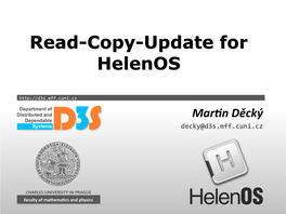 Read-Copy-Update for Helenos (Slides)