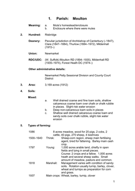 1. Parish: Moulton