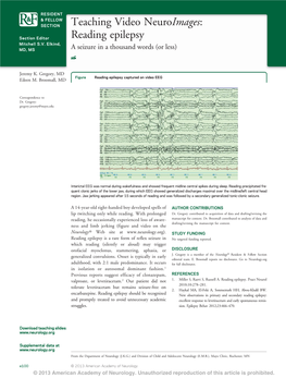 Reading Epilepsy Mitchell S.V