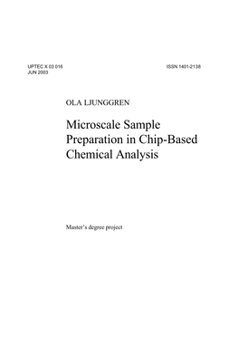 Microscale Sample Preparation in Chip-Based Chemical Analysis