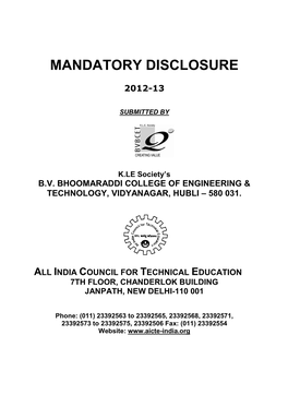 Mandatory Disclosure