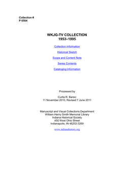 Wkjg-Tv Collection 1953–1995