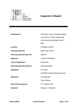 Report Template Normal Planning Appeal