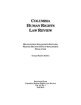 Columbia Human Rights Law Review