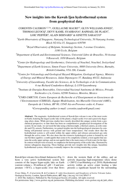 New Insights Into the Kawah Ijen Hydrothermal System from Geophysical Data