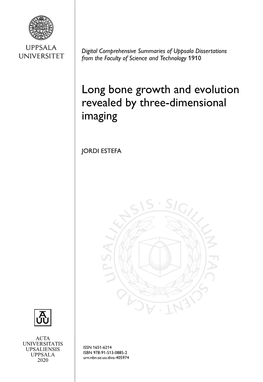 Long Bone Growth and Evolution Revealed by Three-Dimensional Imaging