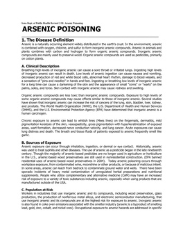 Arsenic Poisoning