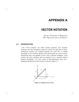 Appendix a Vector Notation