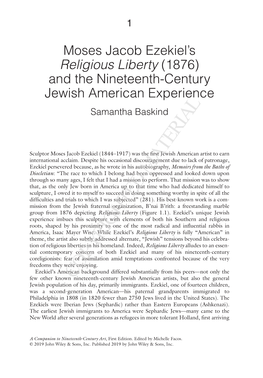 Religious Liberty (1876) and the Nineteenth‐Century Jewish American Experience Samantha Baskind