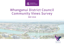 Whanganui District Council Community Views Survey MAY 2018 Executive Summary