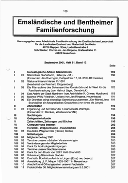 Emslandische Und Bentheimer Familienforschung