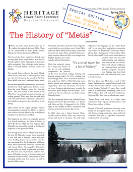The History of “Metis” - Louise Lapierre