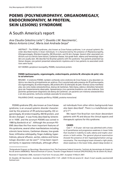 (Polyneuropathy, Organomegaly, Endocrinopathy, M Protein, Skin Lesions) Syndrome