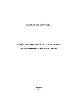 Leandro Tavares Vieira Padrões De Diversidade Da
