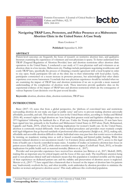 Navigating TRAP Laws, Protesters, and Police Presence at a Midwestern Abortion Clinic in the United States: a Case Study