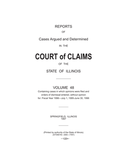 COURT of CLAIMS of THE