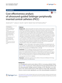 Cost-Effectiveness Analysis of Ultrasound-Guided Seldinger