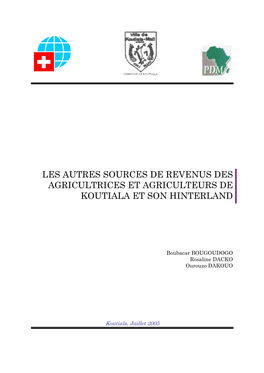 Les Autres Sources De Revenus Des Agriculteurs Et Agricultrices De Koutiala Et Son Hinterland