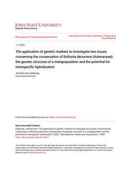 The Application of Genetic Markers to Investigate Two Issues