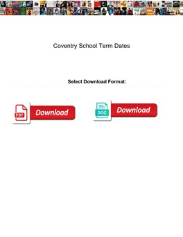 Coventry School Term Dates